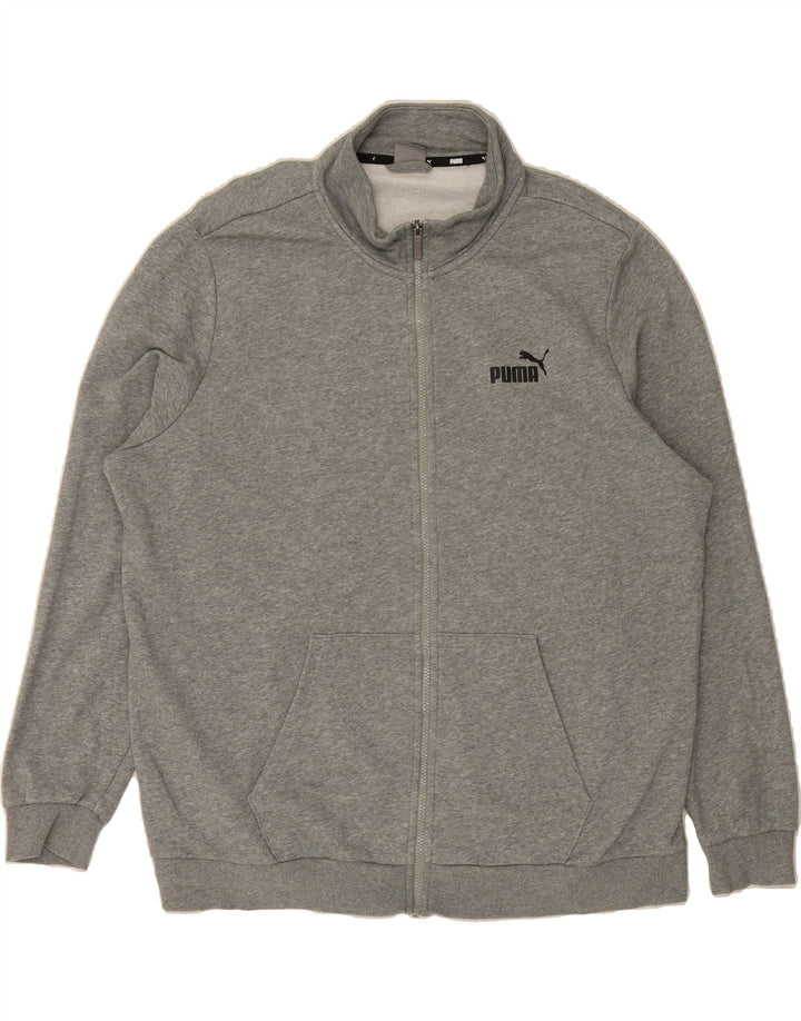 PUMA Mens Tracksuit Top Jacket 2XL Grey Cotton Vintage Puma and Second-Hand Puma from Messina Hembry 