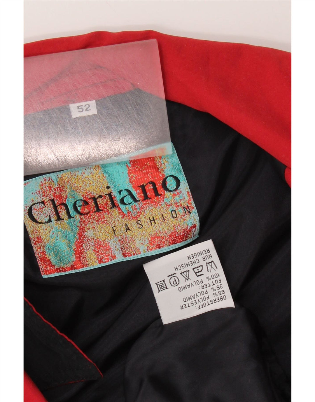 CHERIANO Mens Bomber Jacket IT 52 XL Red Polyester