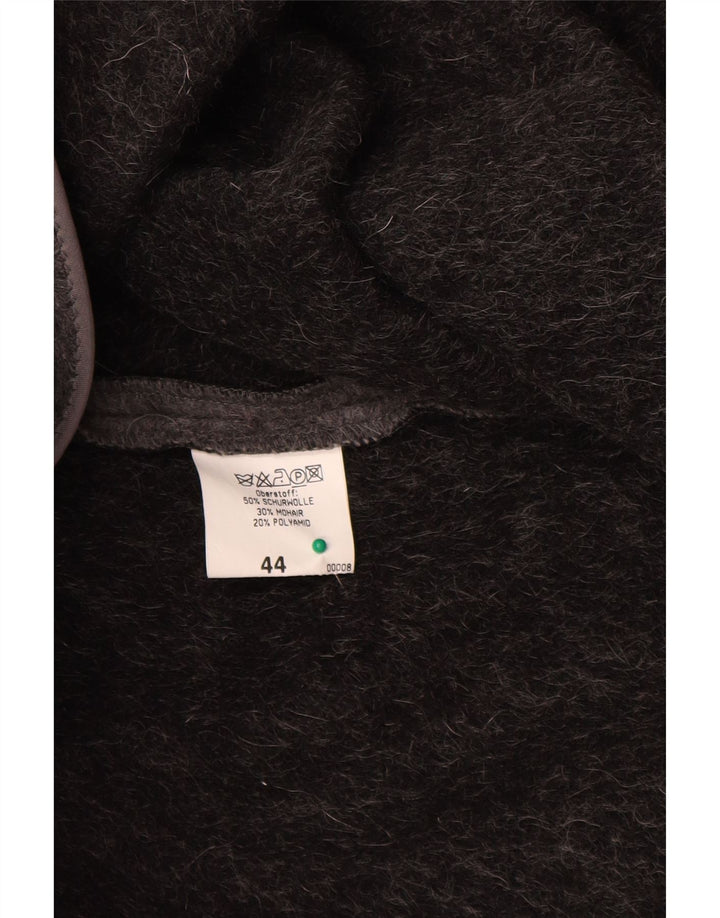 H.MOSER Womens Poncho Coat EU 44 XL Grey Wool