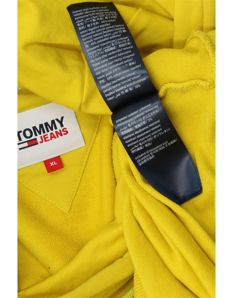 TOMMY HILFIGER Mens Hoodie Jumper XL Yellow Cotton Vintage Tommy Hilfiger and Second-Hand Tommy Hilfiger from Messina Hembry 