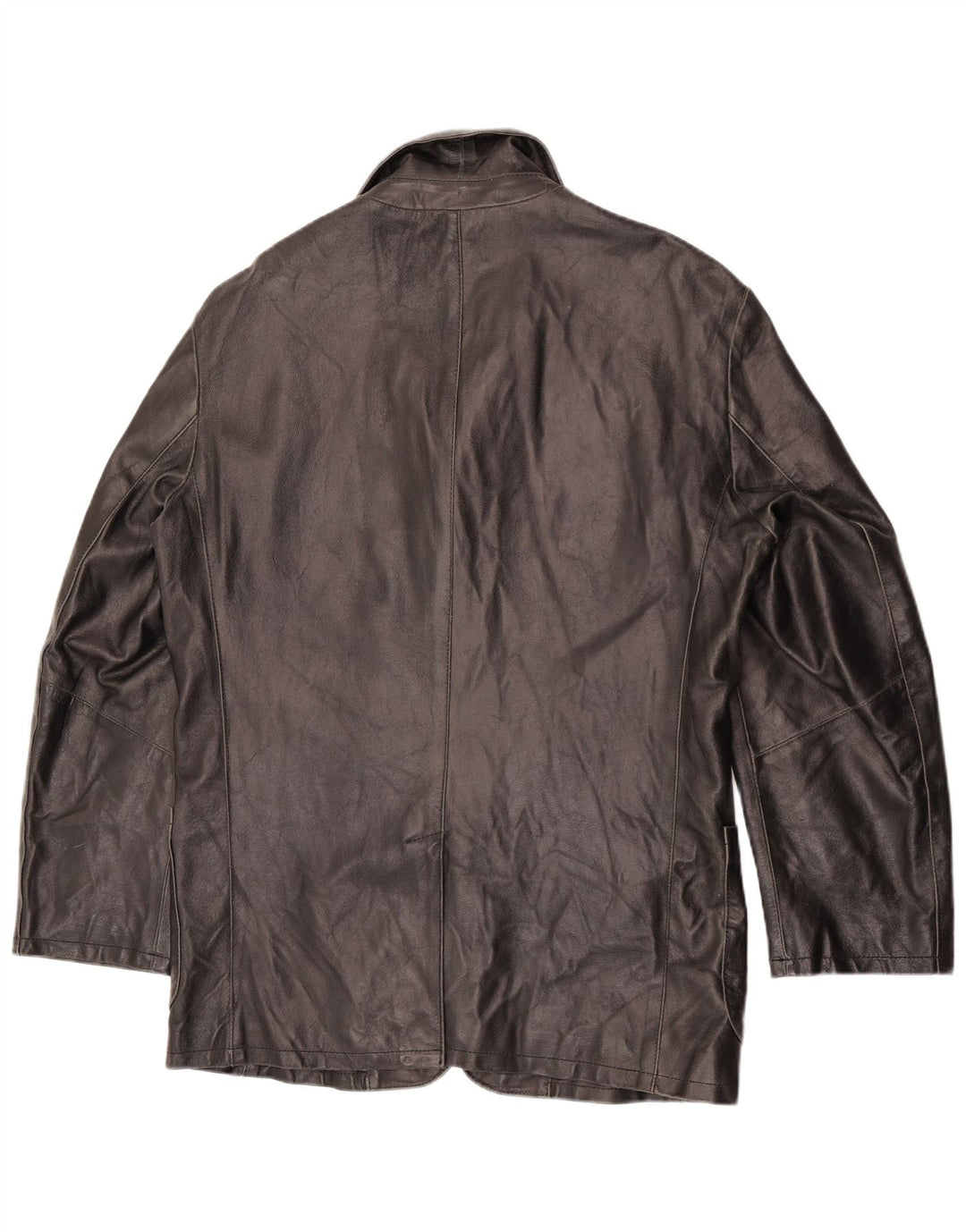 Vintage Womens Leather Jacket UK 18 XL Black Leather