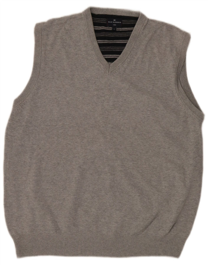 Marks & Spencer Mens Blue Harbour Vest Tank Top Large Grey