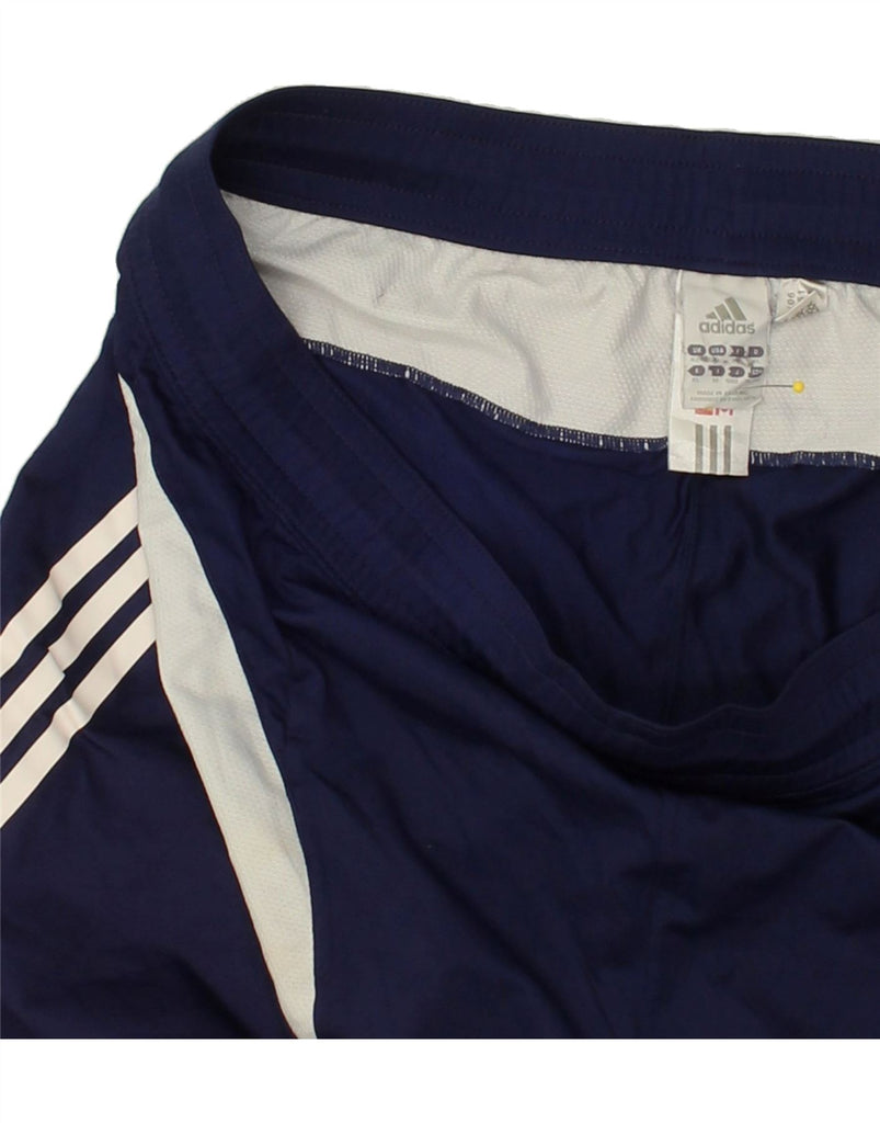 ADIDAS Mens Graphic Sport Shorts Large Navy Blue Colourblock Polyester | Vintage Adidas | Thrift | Second-Hand Adidas | Used Clothing | Messina Hembry 