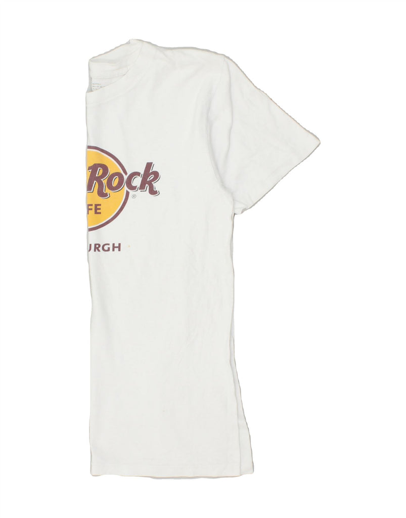 HARD ROCK CAFE Mens Edinburgh Graphic T-Shirt Top Medium White Cotton | Vintage Hard Rock Cafe | Thrift | Second-Hand Hard Rock Cafe | Used Clothing | Messina Hembry 