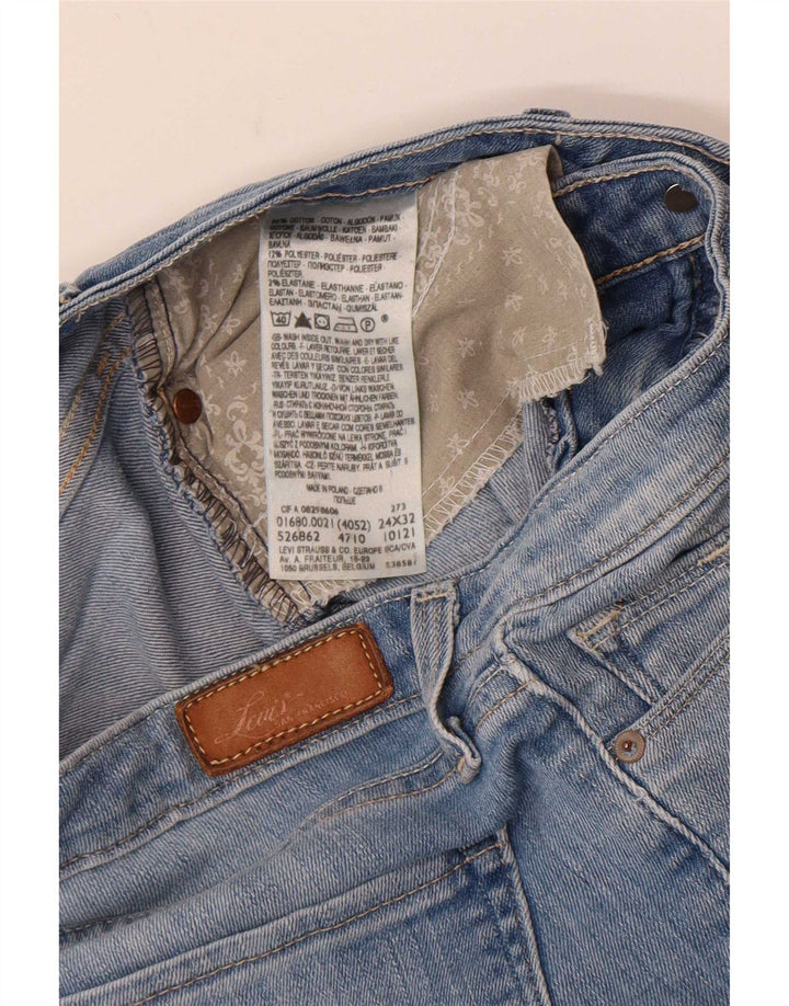 Levi's Womens Skinny Jeans W24 L32 Blue Cotton