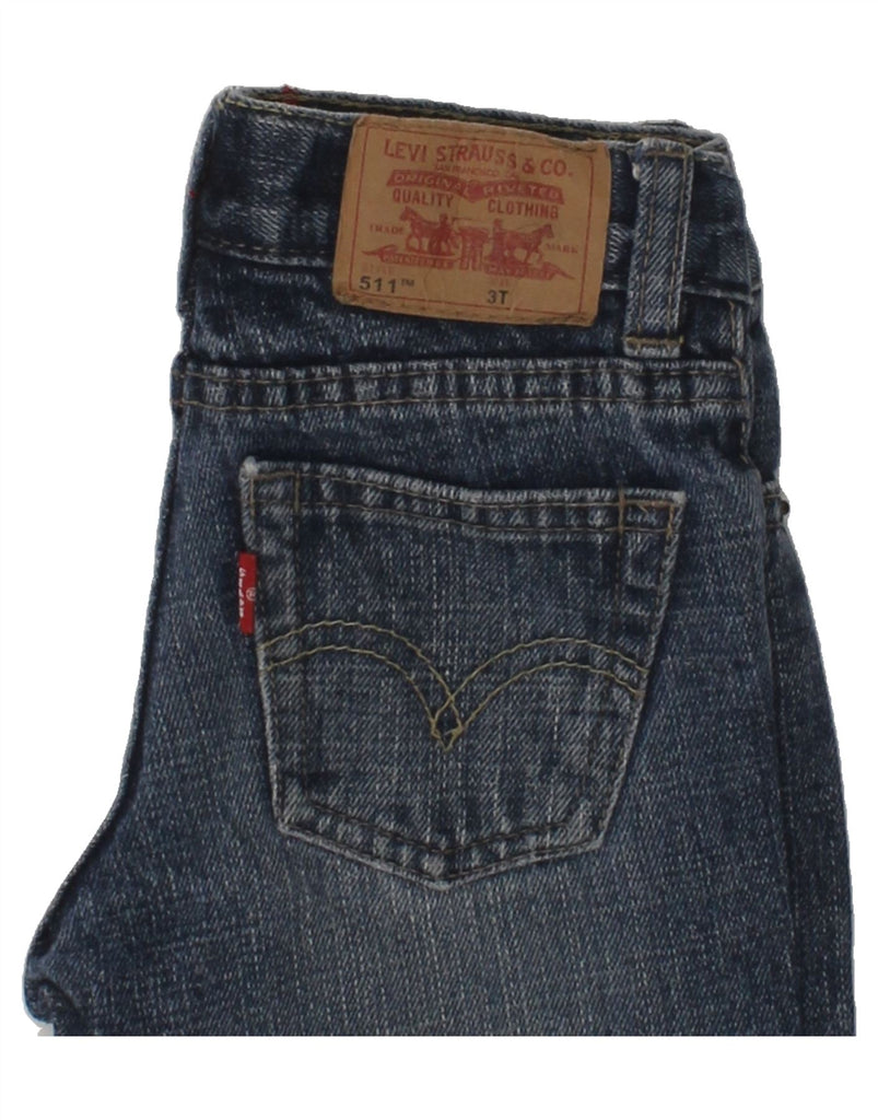 LEVI'S Boys 511 Straight Jeans 2-3 Years W20 L16 Navy Blue Cotton | Vintage Levi's | Thrift | Second-Hand Levi's | Used Clothing | Messina Hembry 