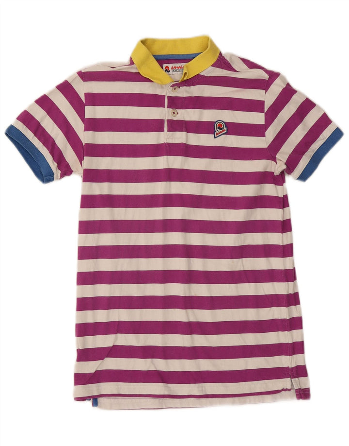 Invicta Mens Polo Shirt Small Purple Striped