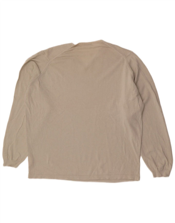 Marks & Spencer Mens Top Long Sleeve XL Beige Cotton