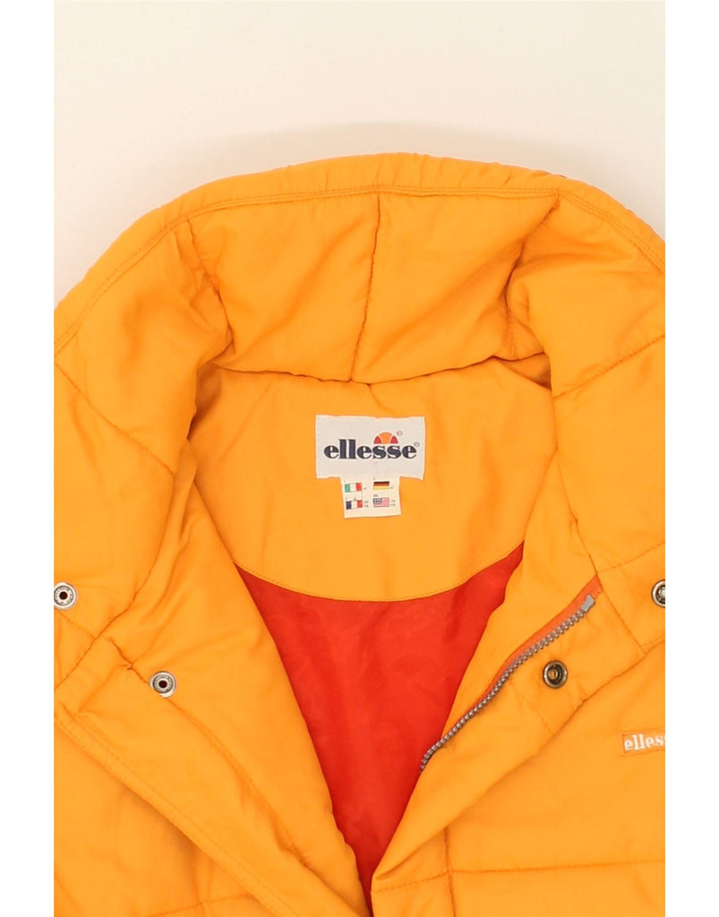 ELLESSE Mens Padded Jacket IT 44 XS Yellow Polyamide | Vintage Ellesse | Thrift | Second-Hand Ellesse | Used Clothing | Messina Hembry 