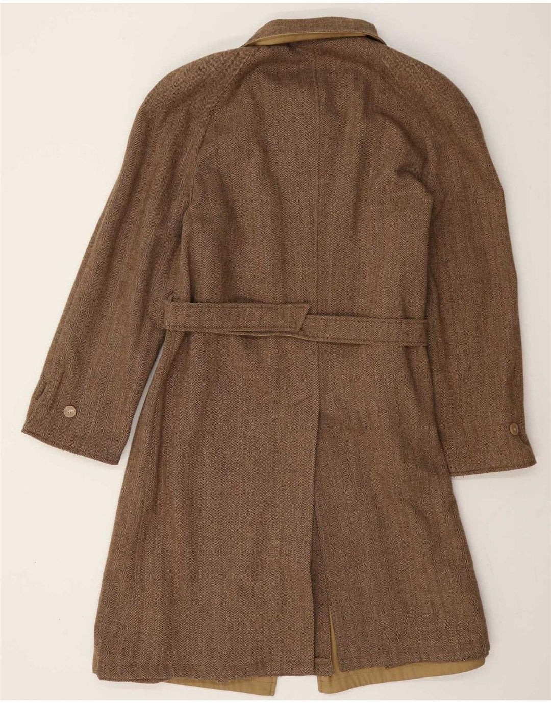 Vintage Mens Reversible Overcoat UK 36 Small Beige