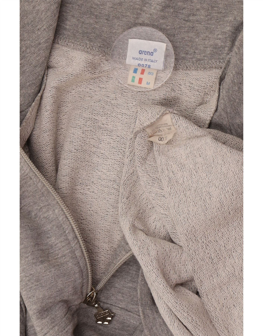 Arena Mens Graphic Zip Neck Sweatshirt Jumper Medium Grey Colourblock