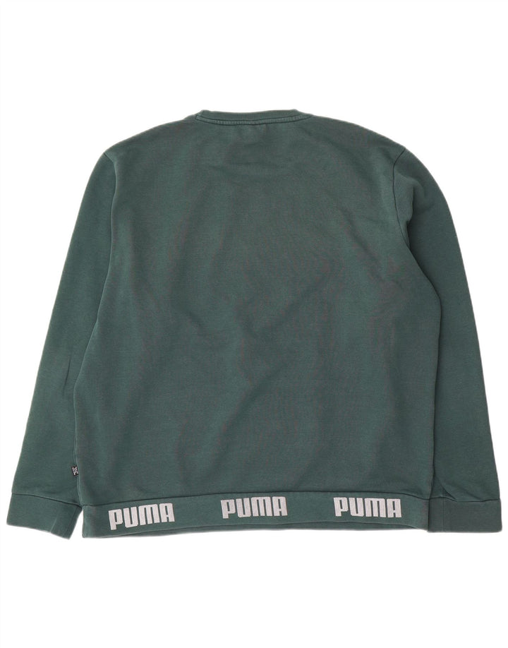 Puma Mens Graphic Sweatshirt Jumper XL Green Cotton