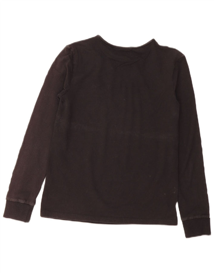 Adidas Womens Top Long Sleeve UK 8 Small  Black Cotton