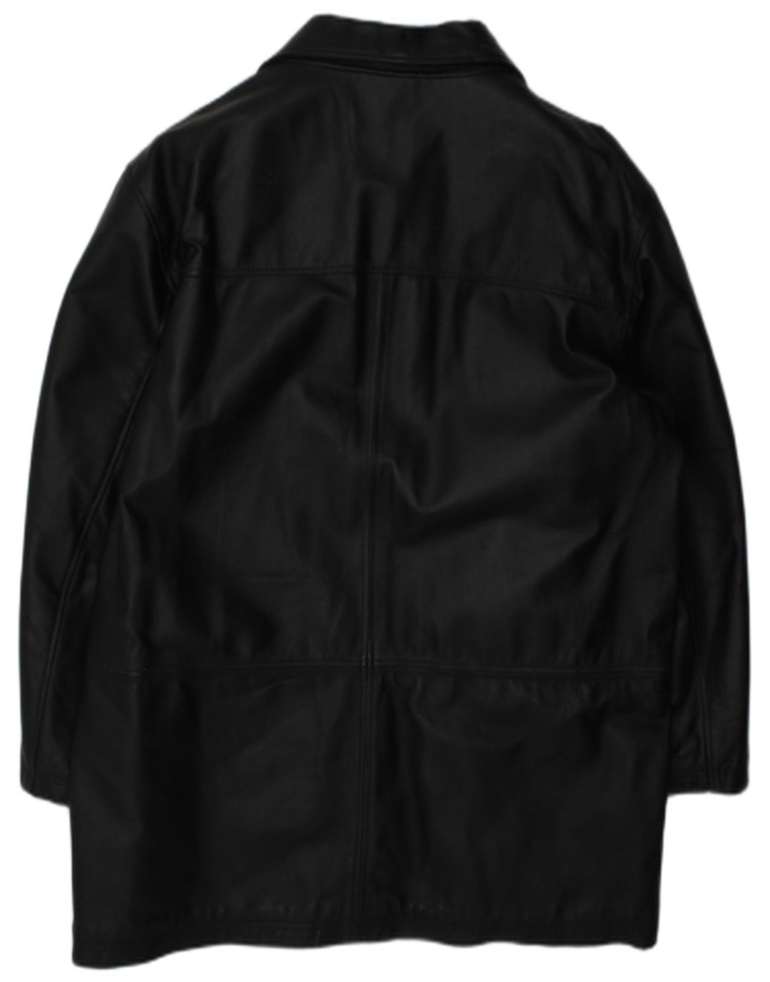 In Extenso Mens Leather Coat UK 40 Large Black Leather
