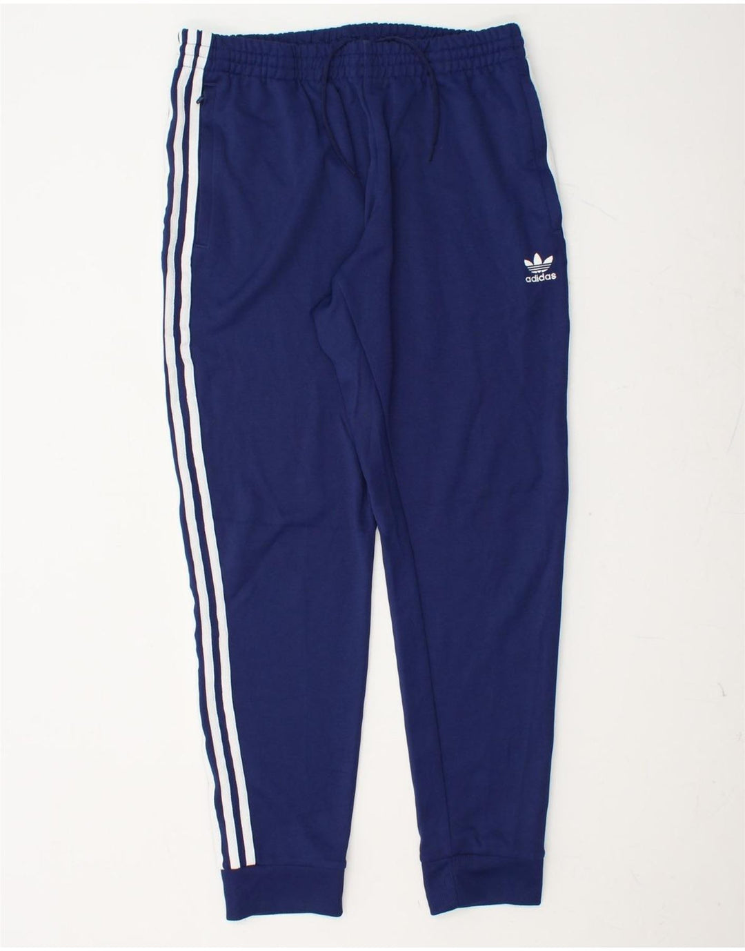 ADIDAS Mens Tracksuit Trousers Joggers Large  Navy Blue Polyester