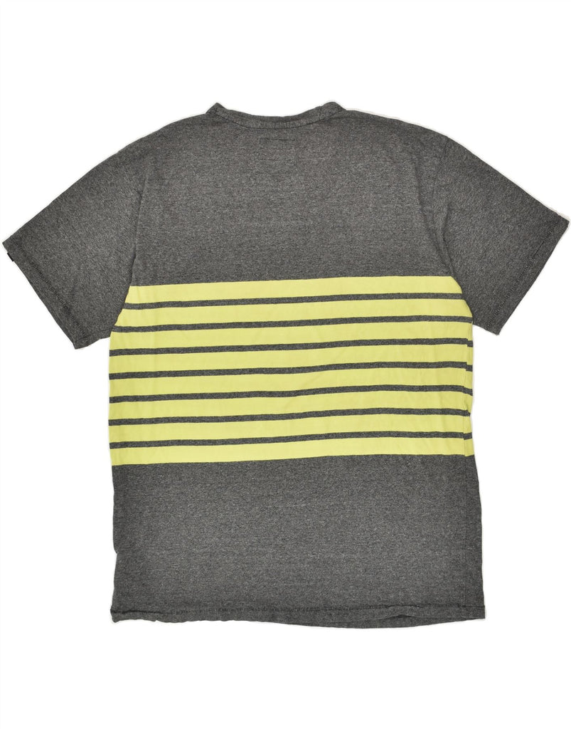 BILLABONG Mens T-Shirt Top XL Grey Striped Cotton | Vintage Billabong | Thrift | Second-Hand Billabong | Used Clothing | Messina Hembry 