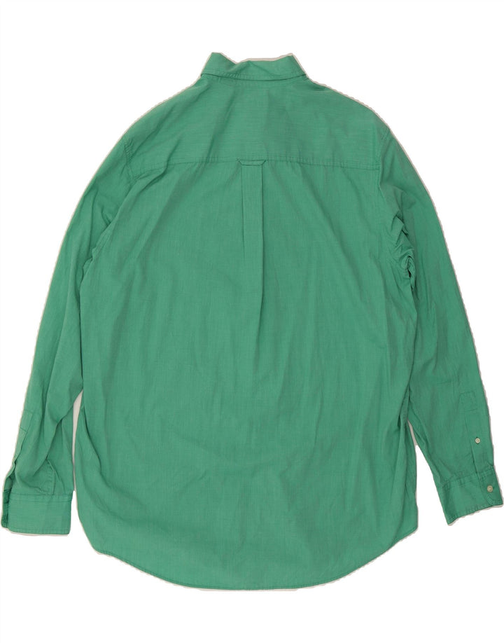 CHAPS Mens Easy Care Shirt XL Green Cotton Vintage Chaps and Second-Hand Chaps from Messina Hembry 
