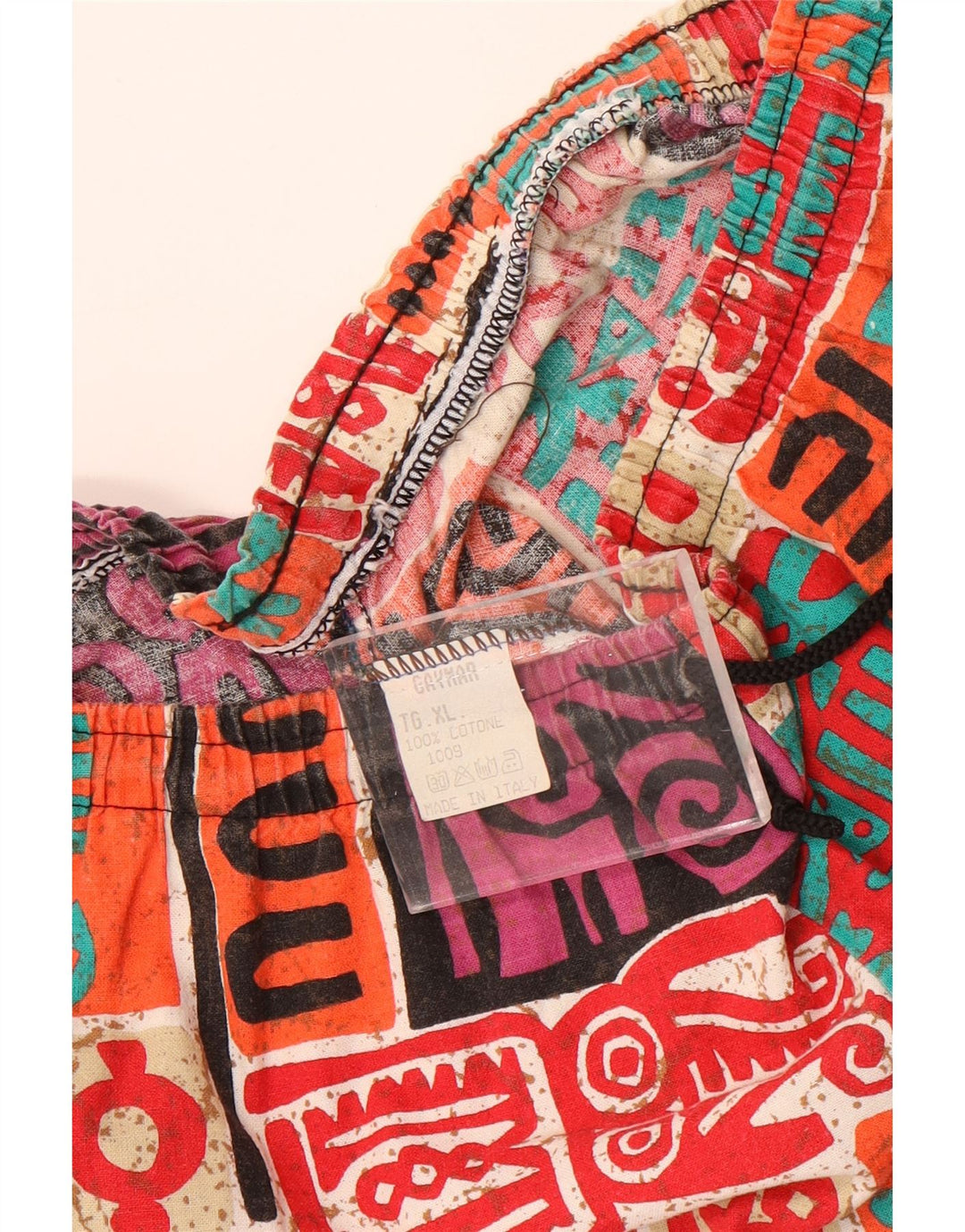 Vintage Mens Shorts XL W38  Multicoloured Patchwork Cotton
