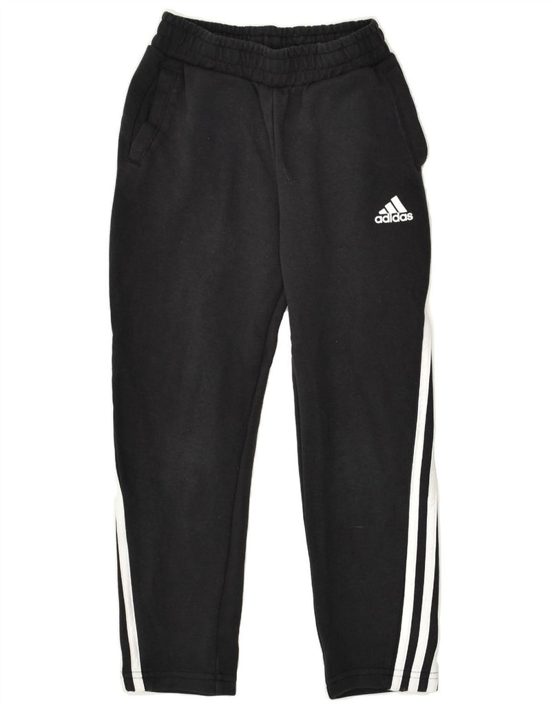 ADIDAS Boys Tracksuit Trousers 7-8 Years Black Cotton | Vintage Adidas | Thrift | Second-Hand Adidas | Used Clothing | Messina Hembry 