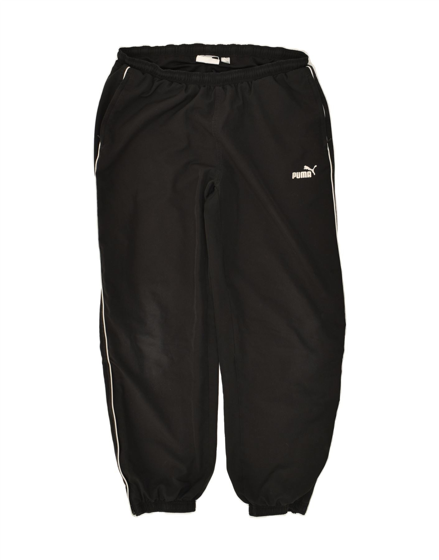 PUMA Mens Tracksuit Trousers Joggers Medium Black Vintage