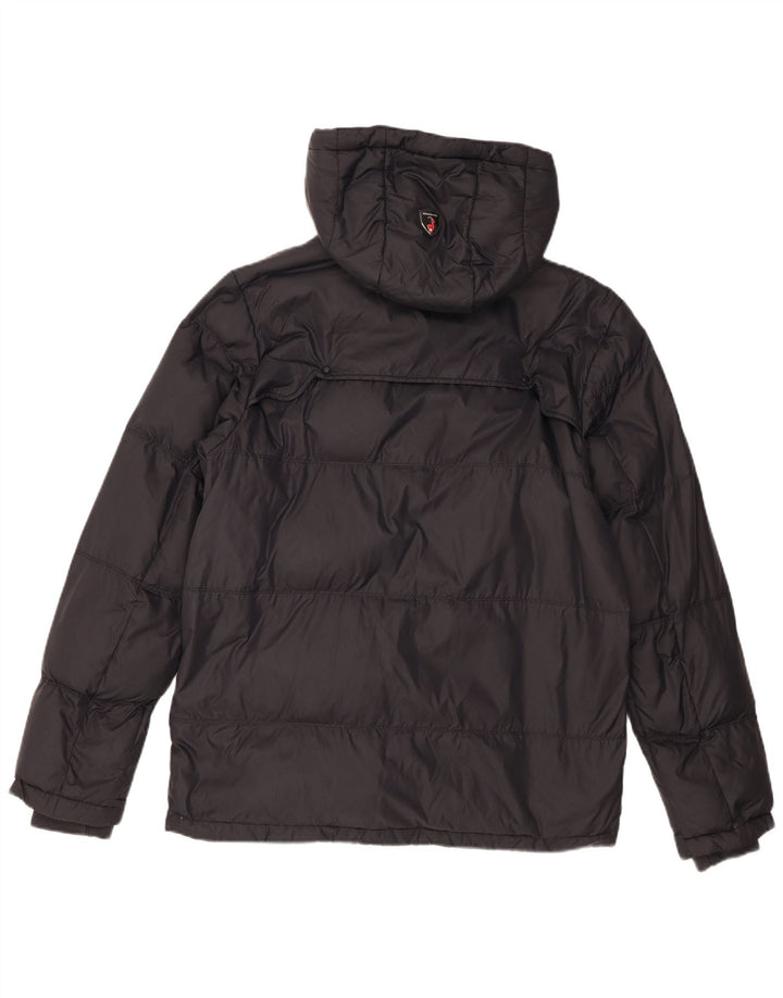 Vintage Mens Hooded Padded Jacket UK 36 Small Navy Blue Polyamide