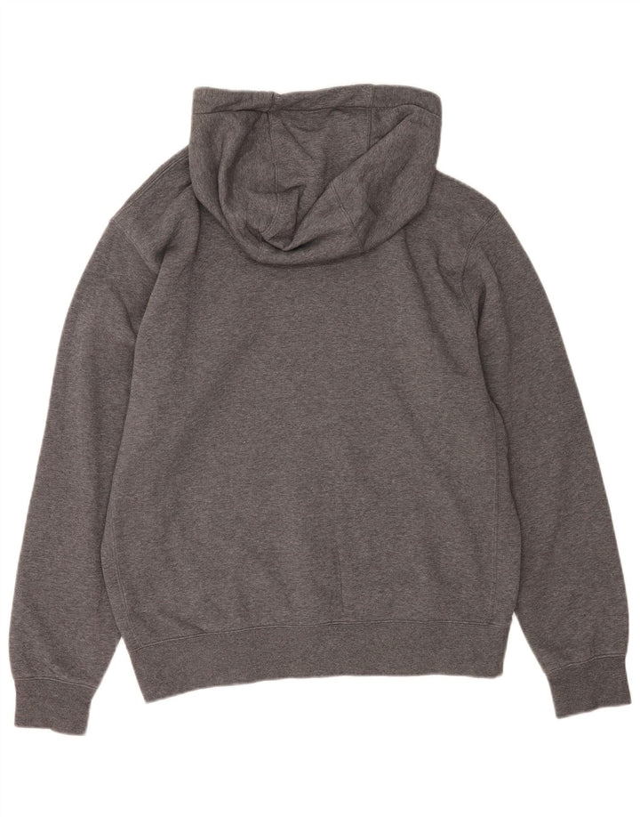 NIKE Mens Hoodie Jumper Medium Grey Cotton