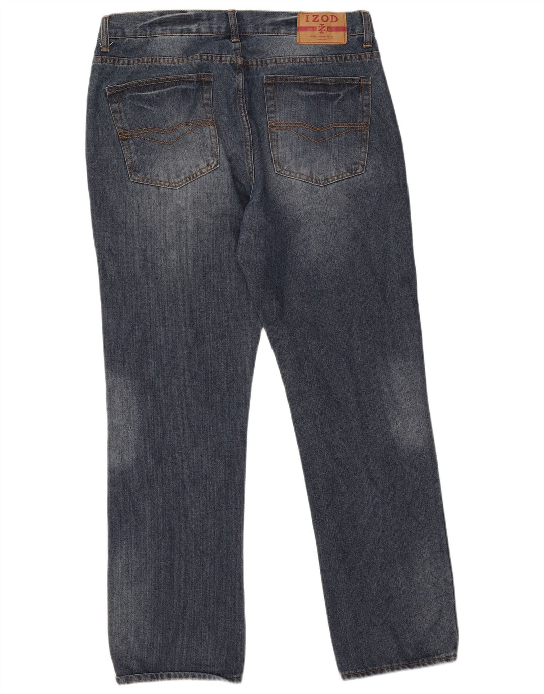 Izod Mens Straight Jeans W36 L32 Blue Cotton