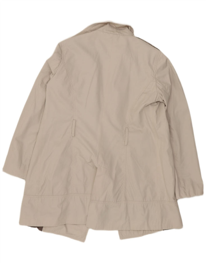 Zara Womens Open Trench Coat UK 16 Large Off White