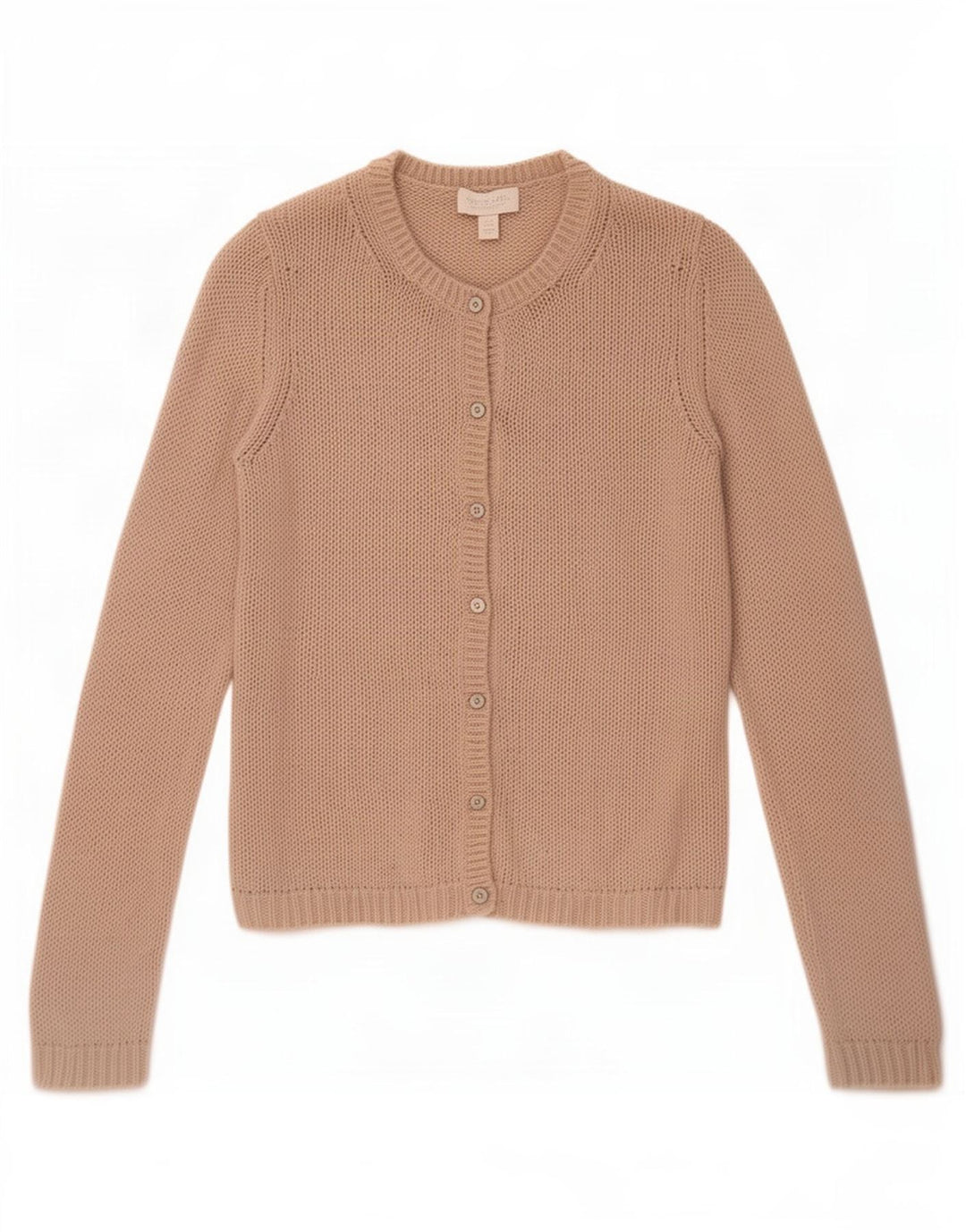 White Label Womens Cardigan Sweater UK 10 Small Beige Wool
