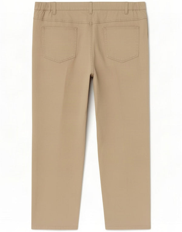 Marks & Spencer Womens Wide Leg Casual Trousers UK 22 3XL W42 L30 Beige