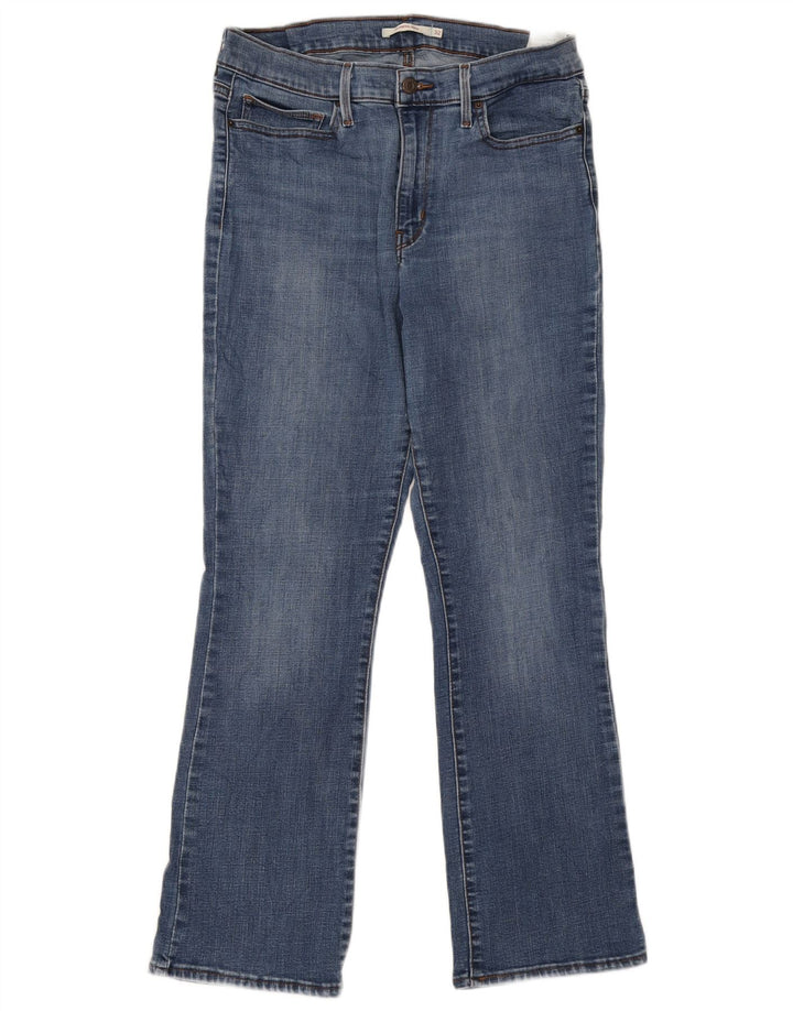 LEVI'S Womens Slimming Bootcut Jeans W32 L30 Blue Cotton