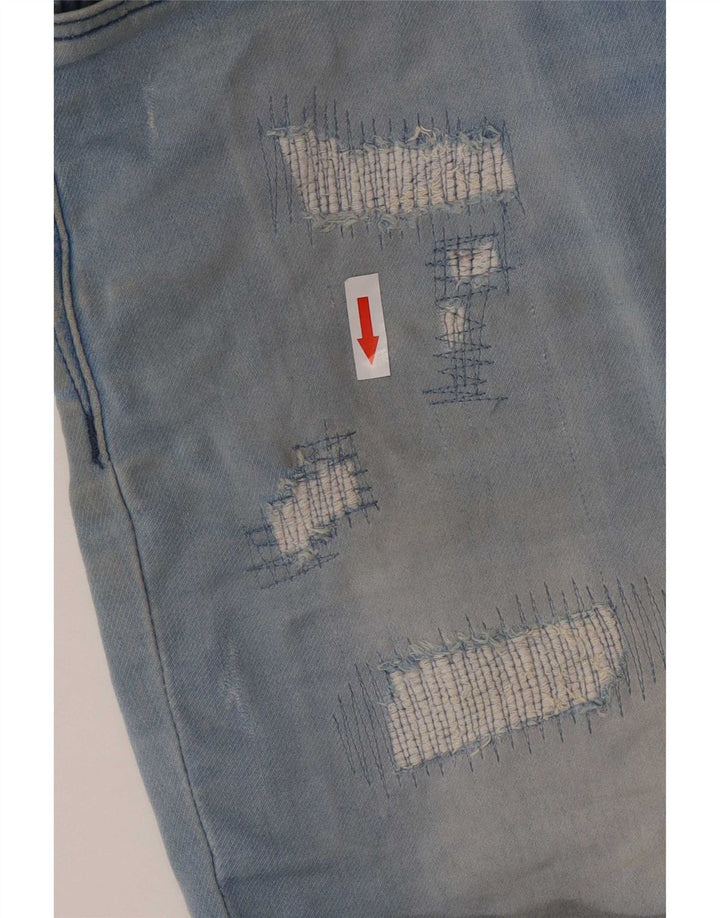 Jack & Jones Mens Distressed Denim Shorts Small W29 Blue Cotton