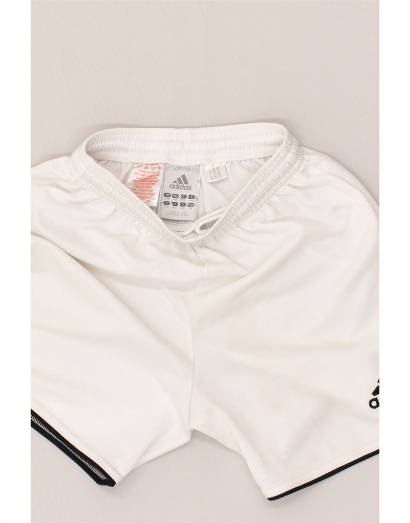 ADIDAS Boys Sport Shorts 5-6 Years 2XS  White Polyester | Vintage Adidas | Thrift | Second-Hand Adidas | Used Clothing | Messina Hembry 