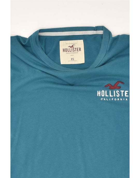 HOLLISTER Mens Graphic Top Long Sleeve XS Blue Cotton, Vintage &  Second-Hand Clothing Online