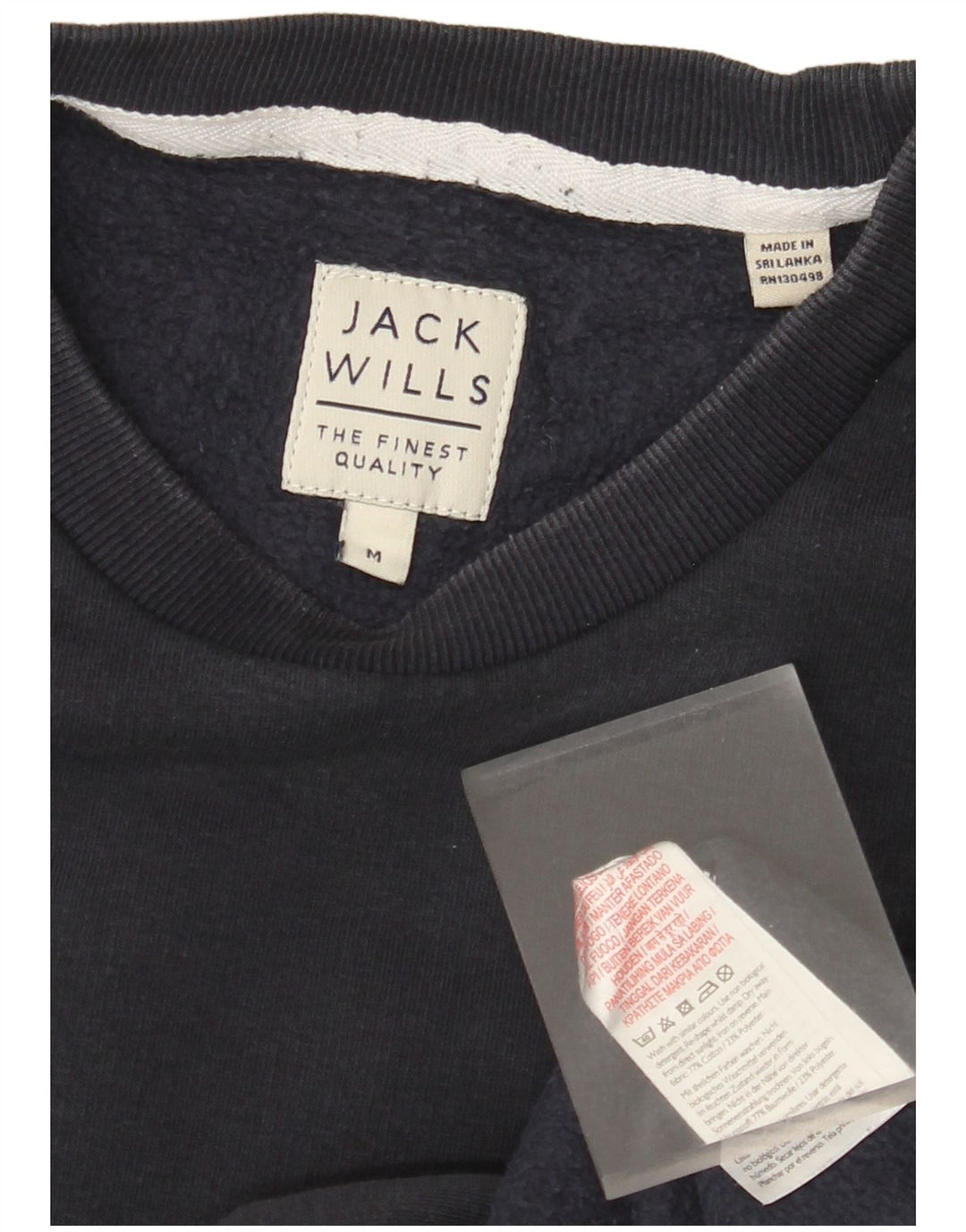 JACK WILLS Mens Sweatshirt Jumper Medium Navy Blue Cotton