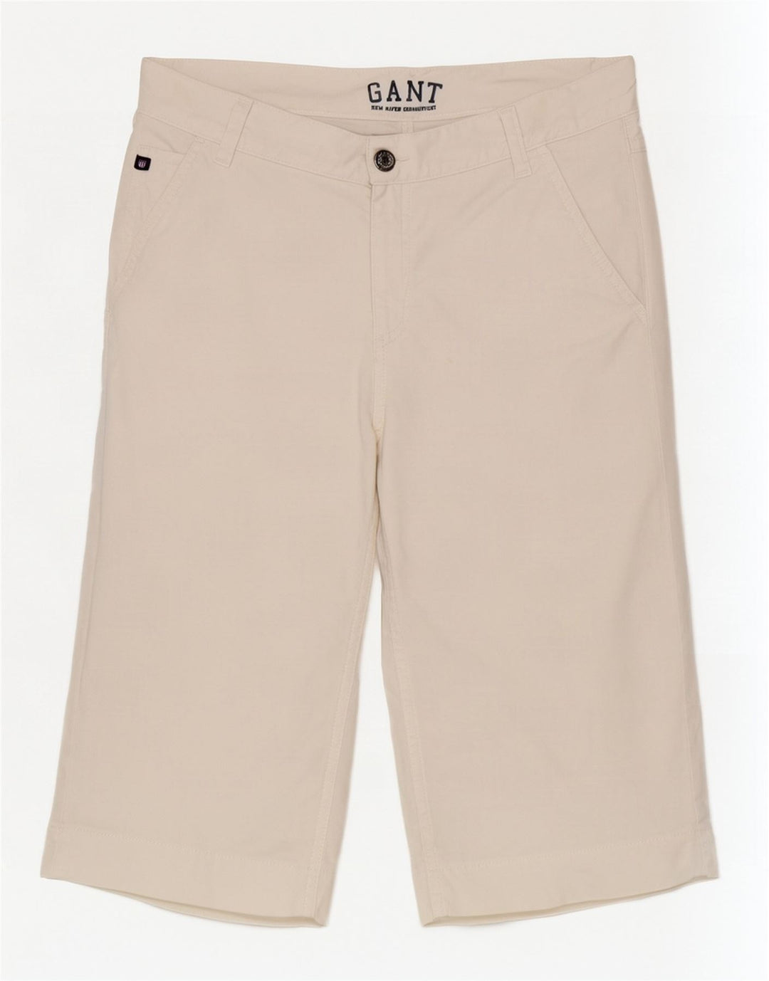 Gant Womens Bermuda Shorts W30 Medium Off White Cotton