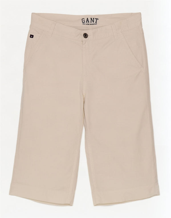 Gant Womens Bermuda Shorts W30 Medium Off White Cotton