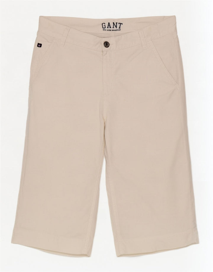 Gant Womens Bermuda Shorts W30 Medium Off White Cotton
