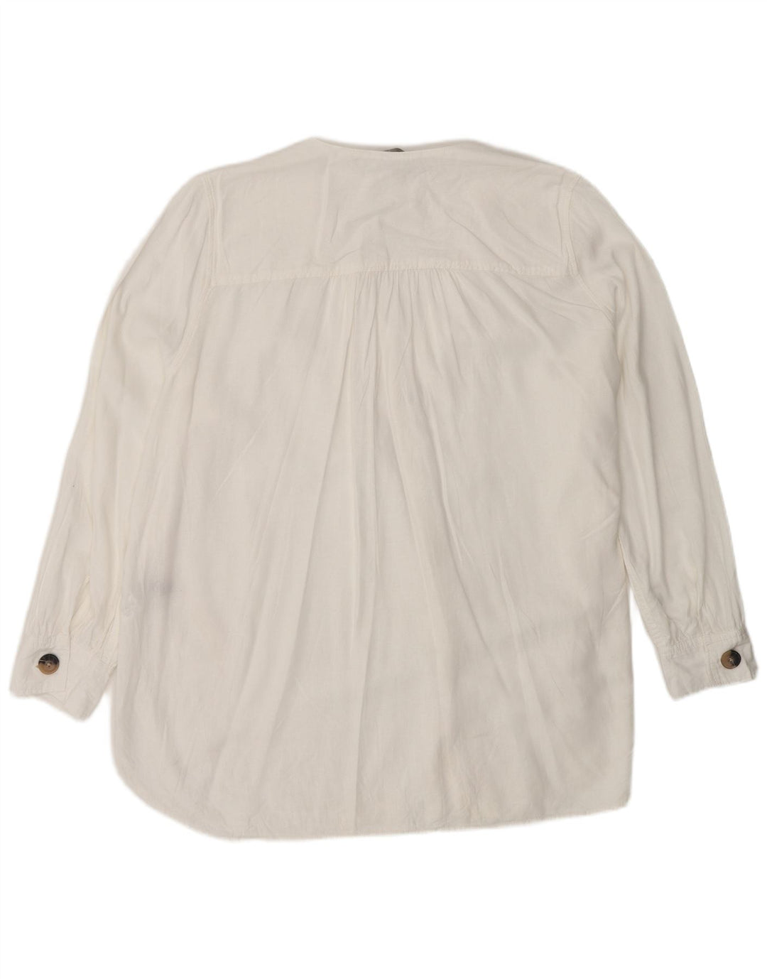 Marks & Spencer Womens Oversized Shirt Blouse UK 18 XL White Linen