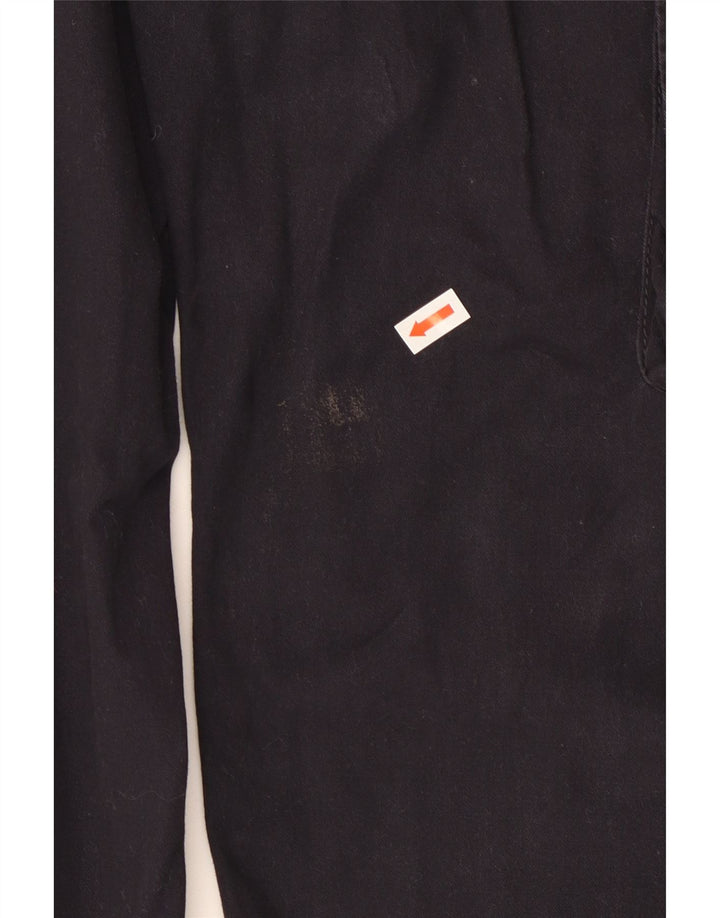 French Connection Mens Straight Cargo Trousers Medium W32 L31 Black Cotton