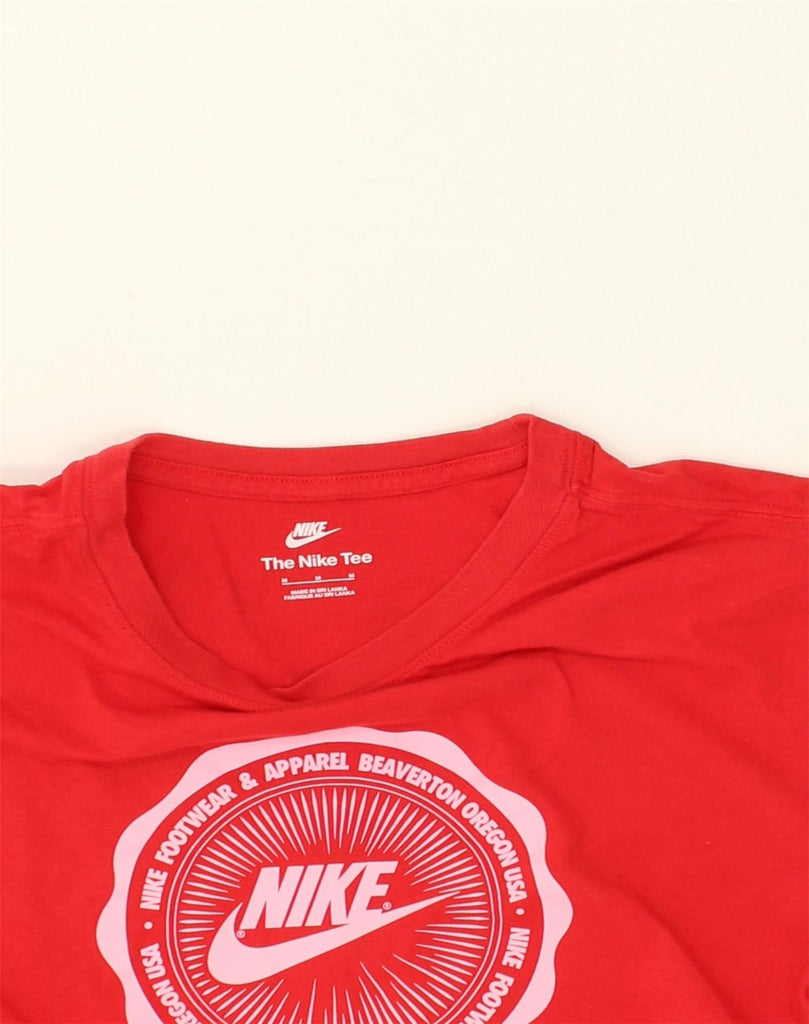 NIKE Mens Graphic T-Shirt Top Medium Red Cotton | Vintage Nike | Thrift | Second-Hand Nike | Used Clothing | Messina Hembry 