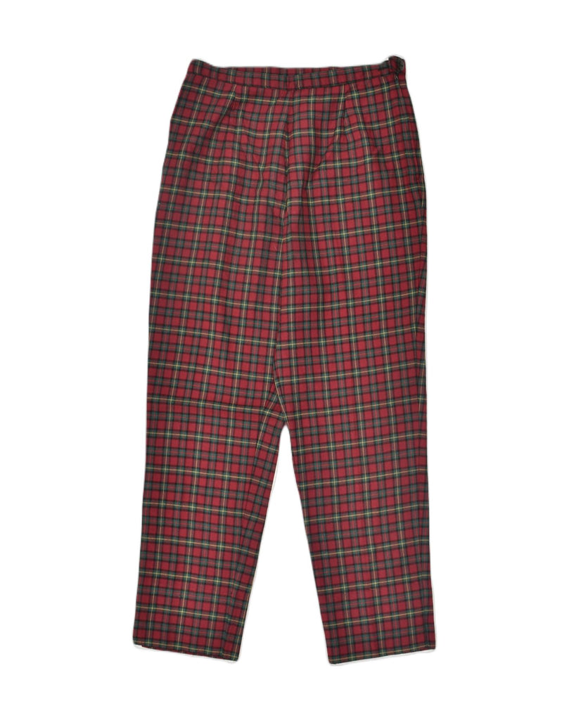 ALBA FORNARI Womens Tapered Casual Trousers IT 46 Large W28 L27 Red Check | Vintage Alba Fornari | Thrift | Second-Hand Alba Fornari | Used Clothing | Messina Hembry 