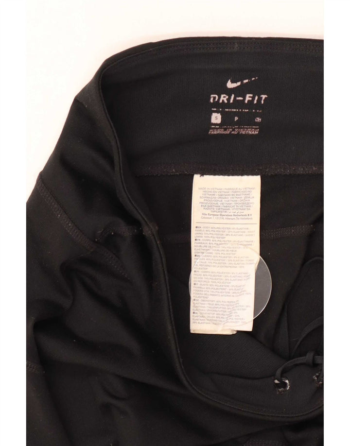 Nike Womens Dri Fit Leggings UK 8 Small Black Polyester