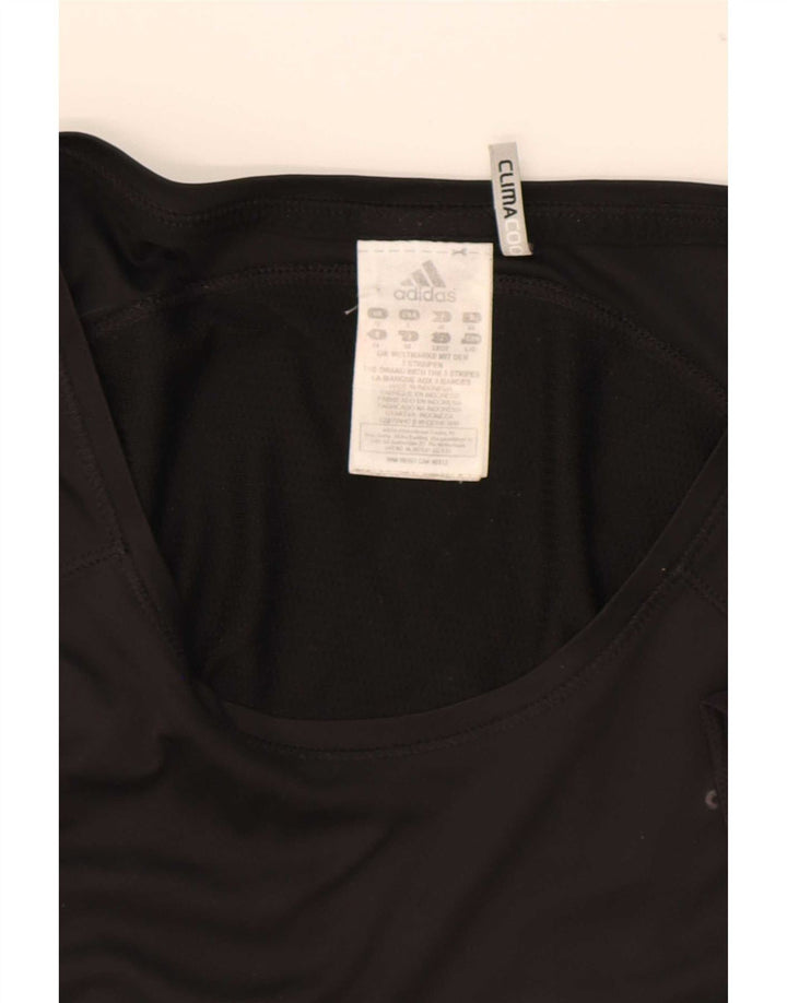 Adidas Womens Climacool T-Shirt Top UK 16 Large Black Polyester