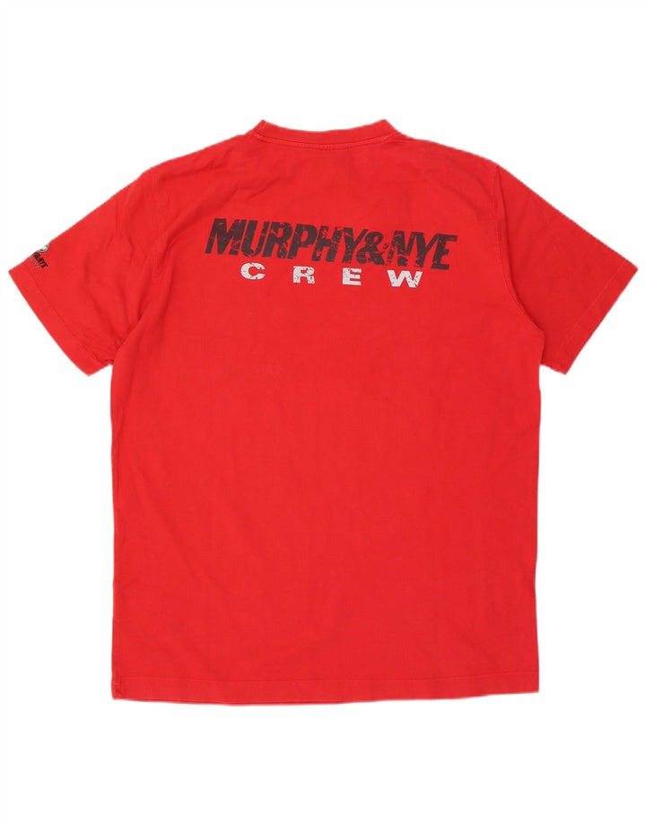 Murphy & Nye Mens Graphic T-Shirt Top 2XL Red Cotton