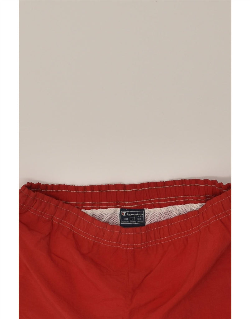 CHAMPION Mens Sport Shorts Large Red Polyamide | Vintage Champion | Thrift | Second-Hand Champion | Used Clothing | Messina Hembry 