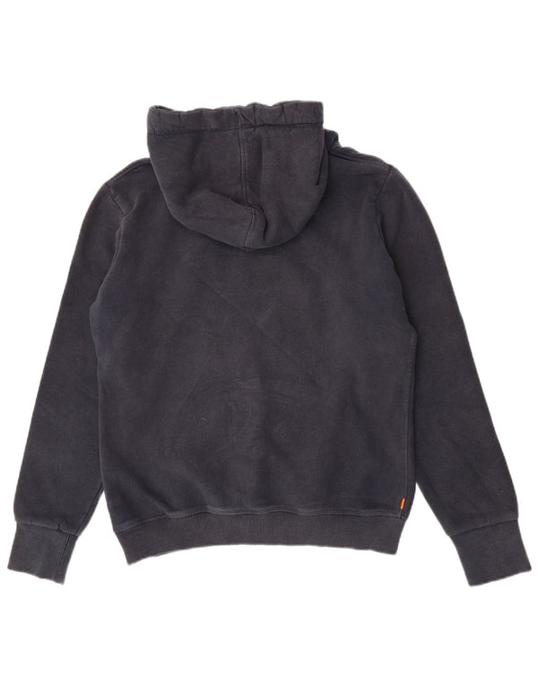 Superdry Womens Graphic Hoodie Jumper UK 14 Large Navy Blue Cotton
