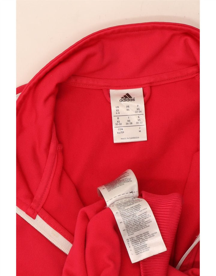 ADIDAS Womens Tracksuit Top Jacket UK 4/6 XS Pink Polyester