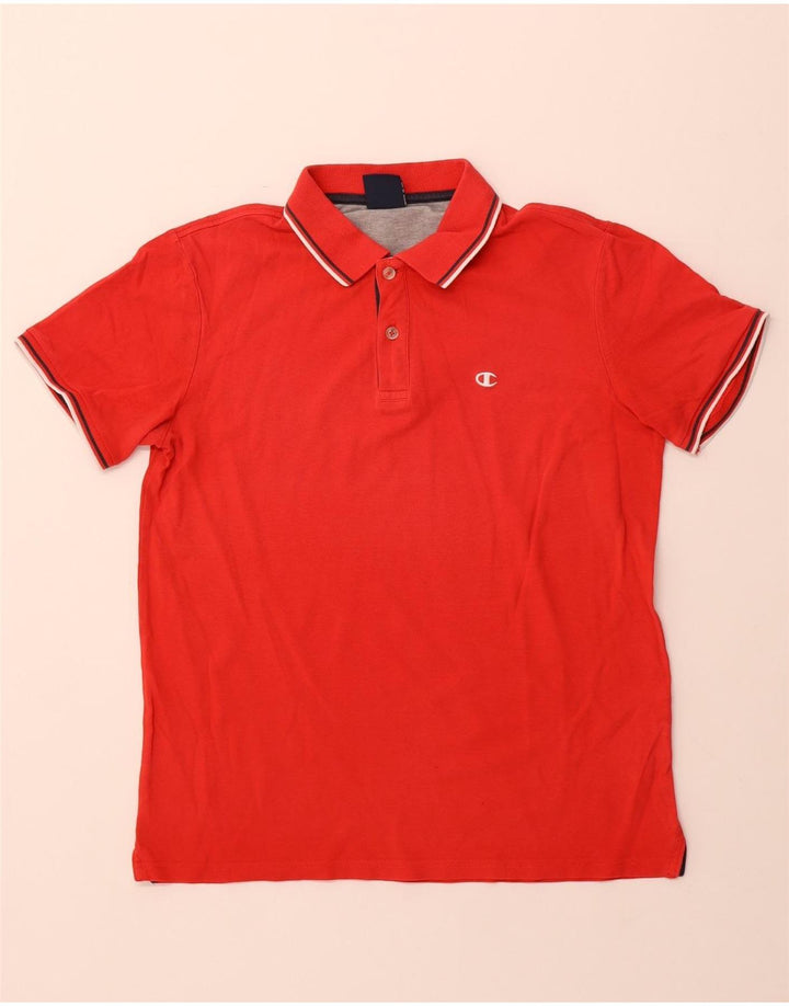 CHAMPION Mens Polo Shirt Small Red