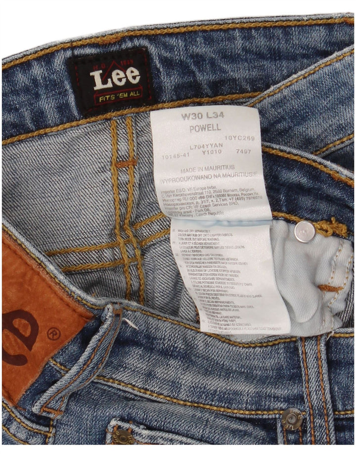 Lee Womens Powell Slim Jeans  W30 L34 Blue Cotton